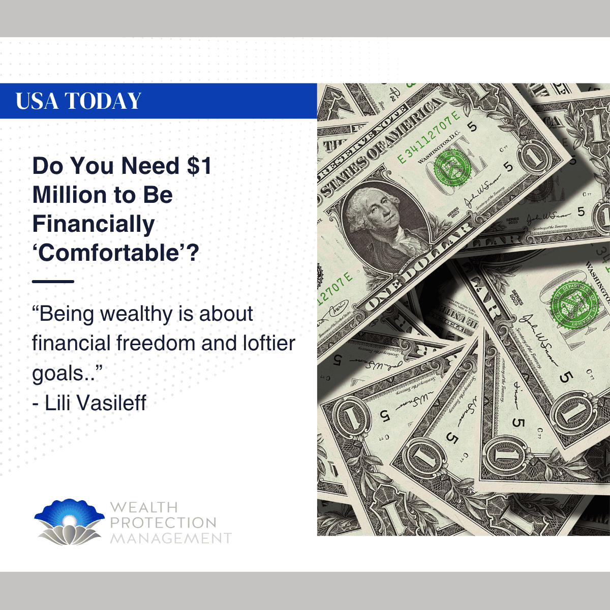 USA Today - Lili Vasileff: "Being wealthy is about financial freedom..."