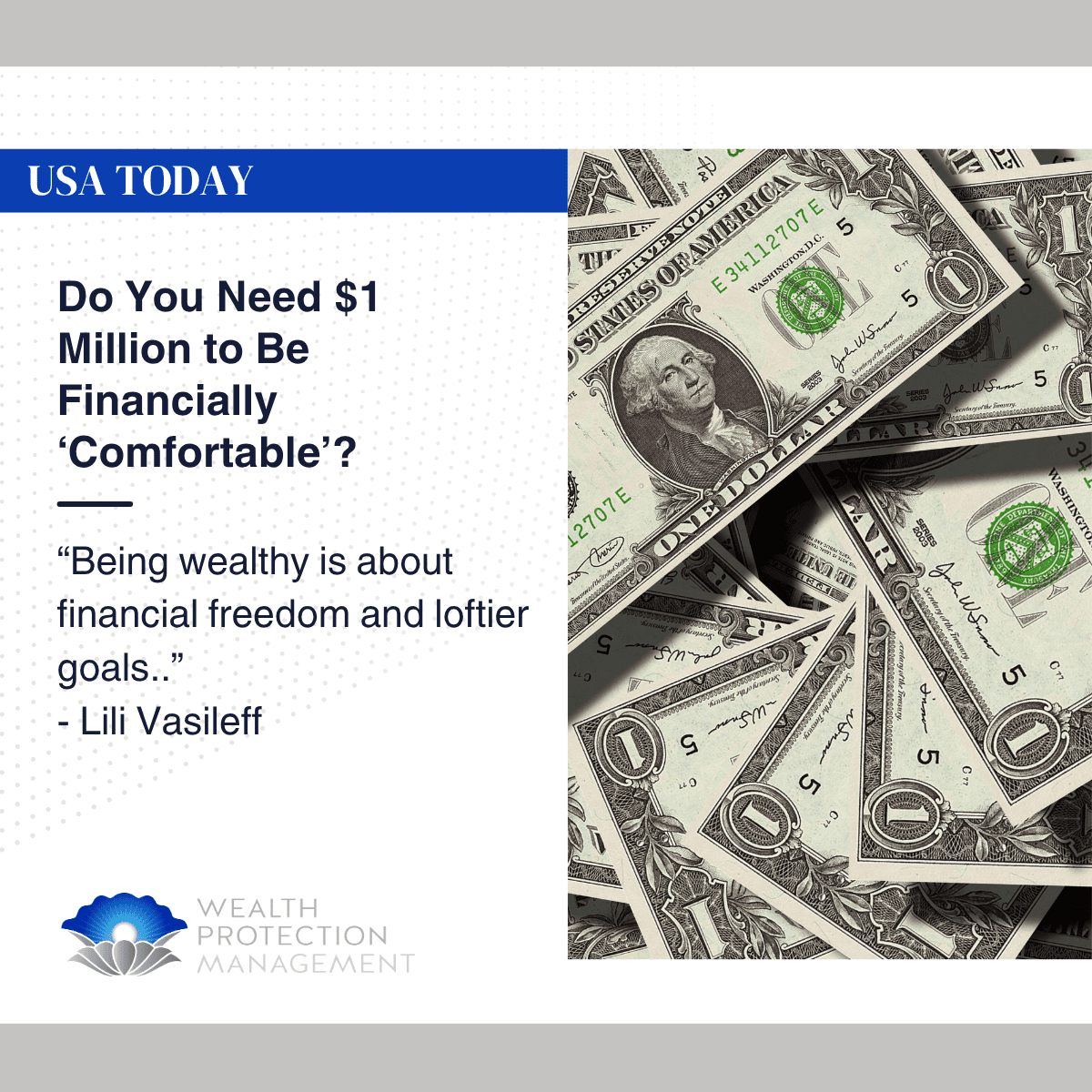USA Today - Lili Vasileff: "Being wealthy is about financial freedom..."